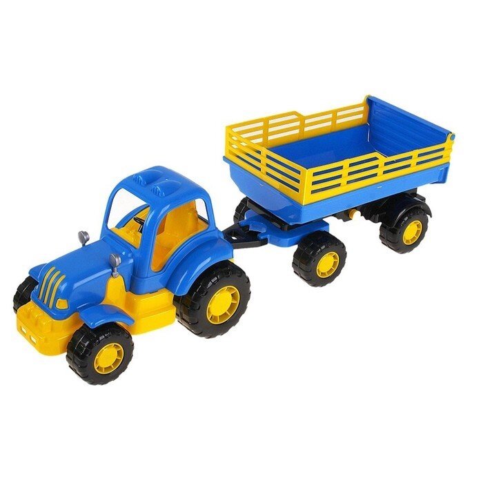 Трактор с прицепом №2 "Крепыш", цвета МИКС от компании Интернет-гипермаркет «MOLL» - фото 1