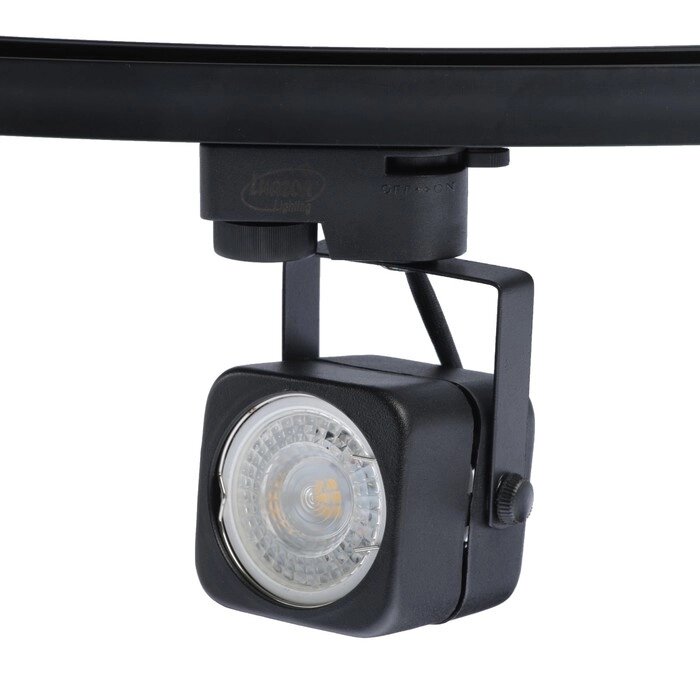 Трековый светильник Luazon Lighting под лампу Gu10, квадратный, корпус черный от компании Интернет-гипермаркет «MOLL» - фото 1