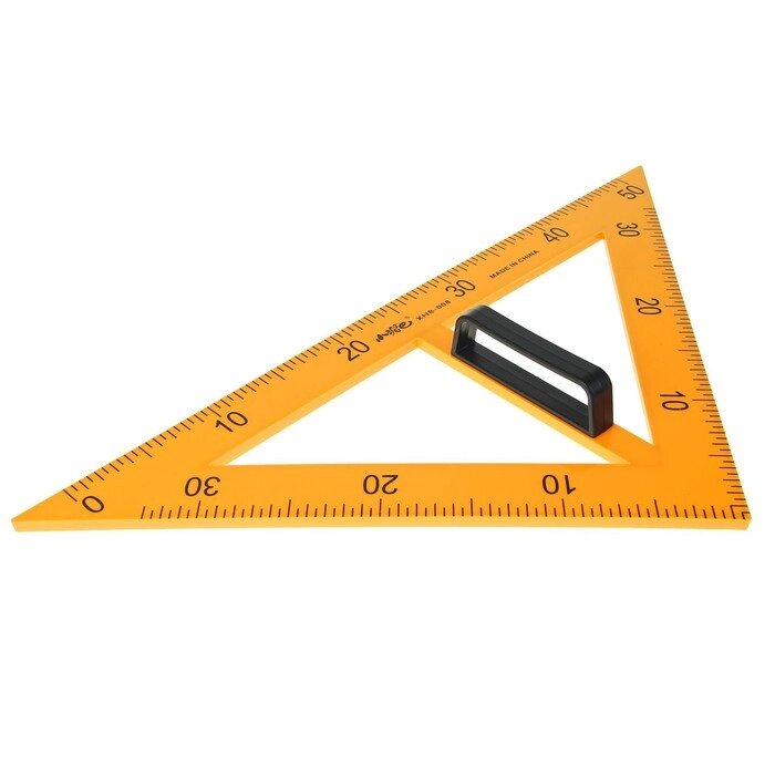 Треугольник для школьной доски, с держателем, прямоугольный, 45° от компании Интернет-гипермаркет «MOLL» - фото 1