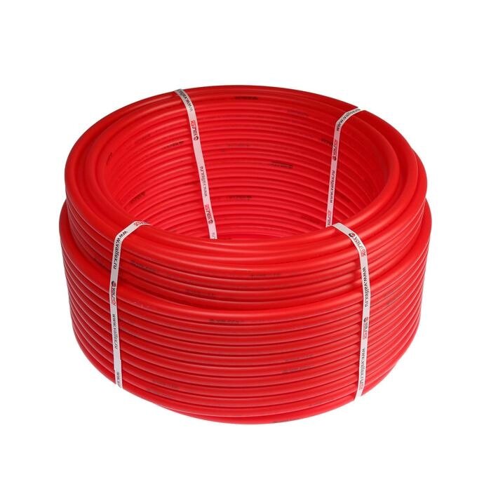 Труба из сшитого полиэтилена VALFEX, d=16х2 мм, бухта 100 м, для теплого пола, красная от компании Интернет-гипермаркет «MOLL» - фото 1