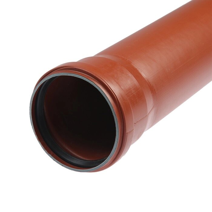 Труба канализационная FLEXTRON, наружная, d=110 мм, толщина 3.2 мм, 1500 мм от компании Интернет-гипермаркет «MOLL» - фото 1