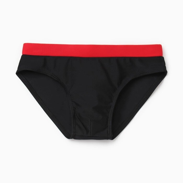 Трусы купальные для мальчика MINAKU, цвет чёрный/красный, рост 110-116 от компании Интернет-гипермаркет «MOLL» - фото 1