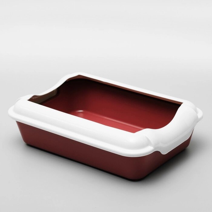 Туалет с бортом, 40 х 11 см, красный/темно-красный от компании Интернет-гипермаркет «MOLL» - фото 1