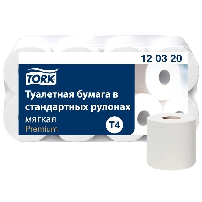 Туалетная бумага Tork в стандартных рулонах (T4), 184 листа от компании Интернет-гипермаркет «MOLL» - фото 1