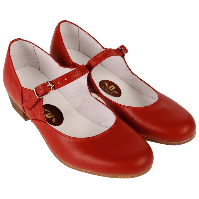Туфли народные женские, длина по стельке 21,5 см, цвет красный от компании Интернет-гипермаркет «MOLL» - фото 1