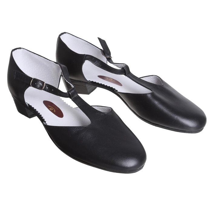 Туфли репетиторские женские, длина по стельке 23,5 см, цвет чёрный от компании Интернет-гипермаркет «MOLL» - фото 1