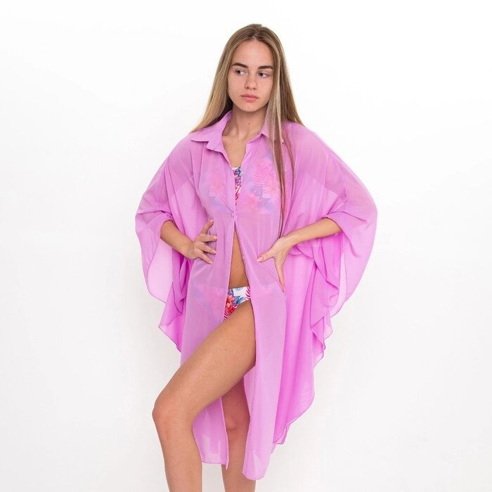 Туника пляжная женская, цвет сиреневый, размер 48 от компании Интернет-гипермаркет «MOLL» - фото 1