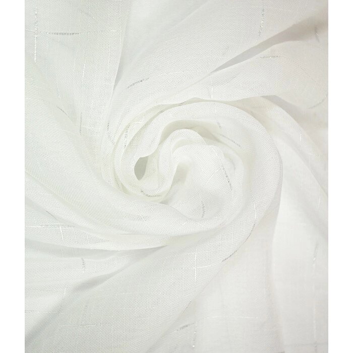 Тюль "Лен", размер 200x260 см, цвет белый с серебром от компании Интернет-гипермаркет «MOLL» - фото 1