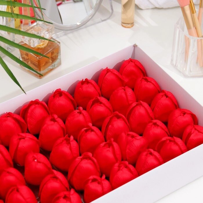 Тюльпаны мыльные красные, набор 50 шт от компании Интернет-гипермаркет «MOLL» - фото 1