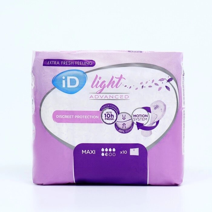 Урологические прокладки iD Light Maxi 10 шт от компании Интернет-гипермаркет «MOLL» - фото 1