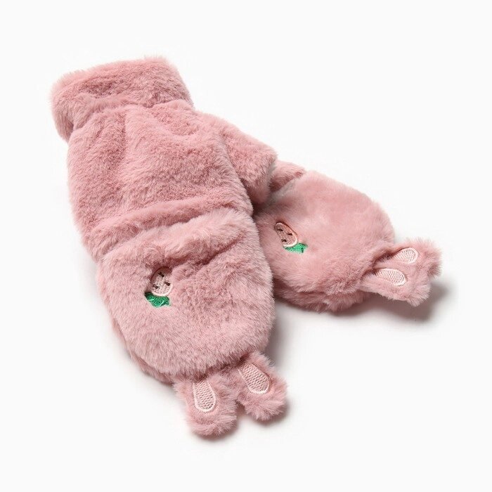 Варежки женские MINAKU Зайка 24 см розовый от компании Интернет-гипермаркет «MOLL» - фото 1