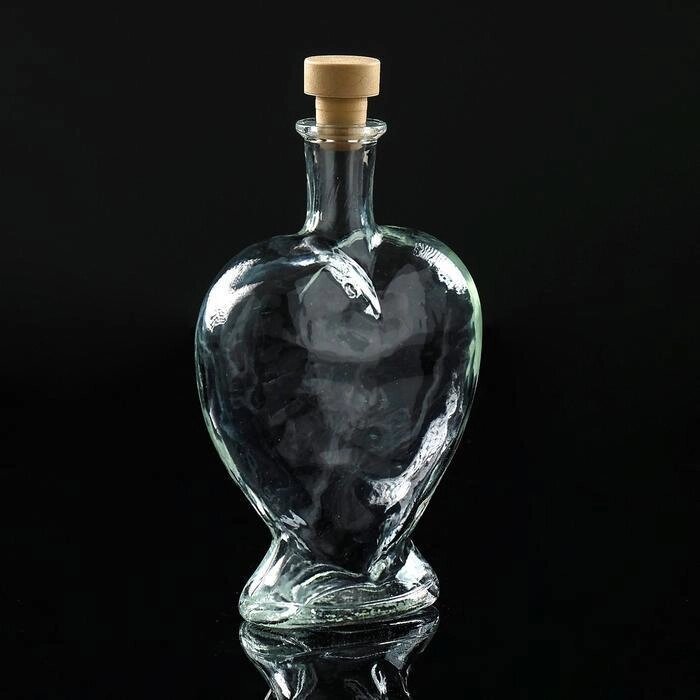 Ваза-бутылка декоративная "Сердце" от компании Интернет-гипермаркет «MOLL» - фото 1