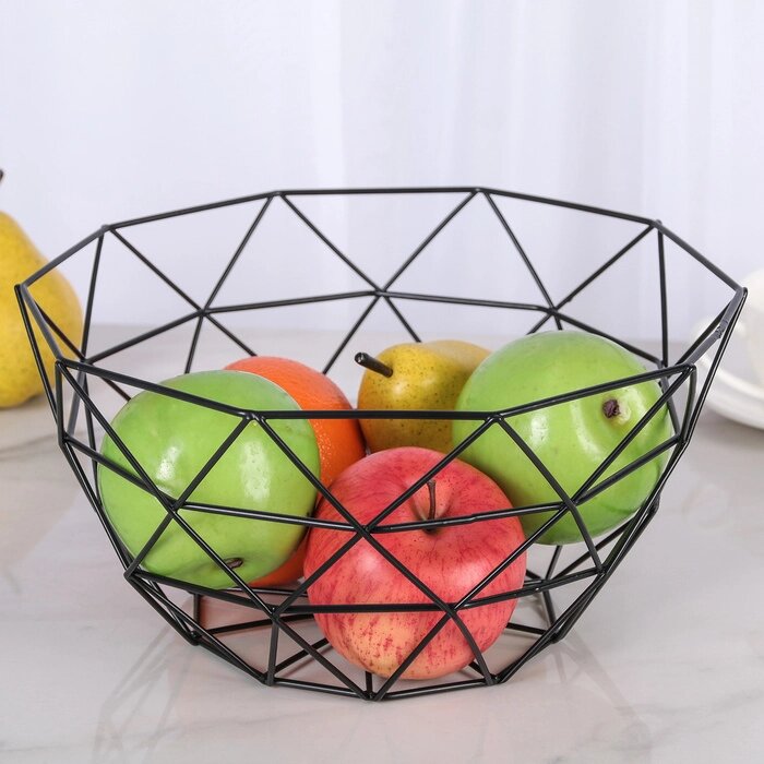 Ваза для фруктов Доляна "Геометрия", 272714 см, цвет МИКС от компании Интернет-гипермаркет «MOLL» - фото 1