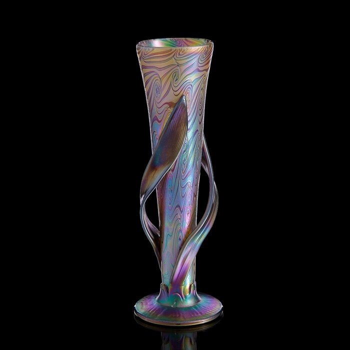 Ваза интерьерная "Iris Leaf Glass" от компании Интернет-гипермаркет «MOLL» - фото 1