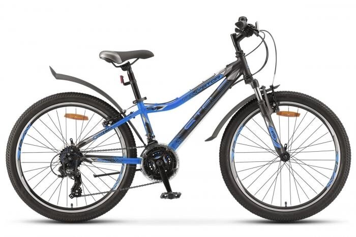 Велосипед 24 Stels Navigator 410 V V010 (рама 12) (21-ск.) Черный/синий, LU082935 от компании Интернет-гипермаркет «MOLL» - фото 1