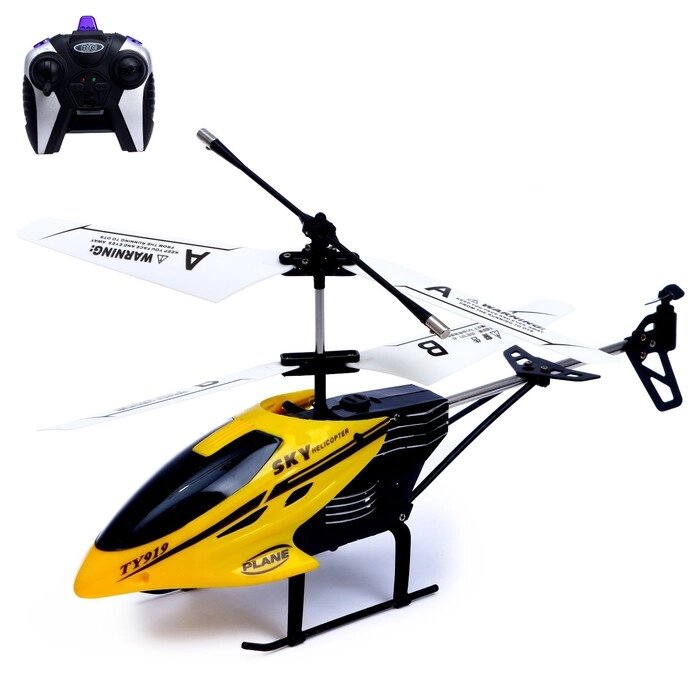Вертолет радиоуправляемый "Пилотаж", работает от батареек, цвет желтый от компании Интернет-гипермаркет «MOLL» - фото 1