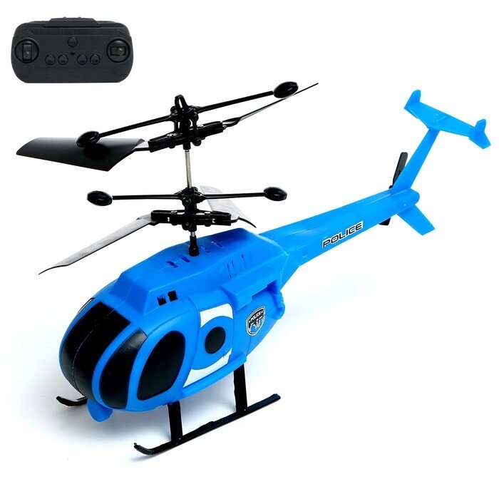 Вертолёт радиоуправляемый "Полиция", цвет синий от компании Интернет-гипермаркет «MOLL» - фото 1