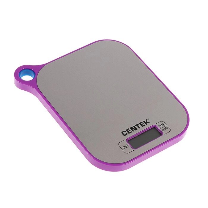 Весы кухонные Centek CT-2461, электронные, до 5 кг, серебристо-фиолетовые от компании Интернет-гипермаркет «MOLL» - фото 1