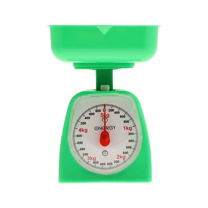 Весы кухонные ENERGY EN-406МК,  механические, до 5 кг,  зелёные от компании Интернет-гипермаркет «MOLL» - фото 1