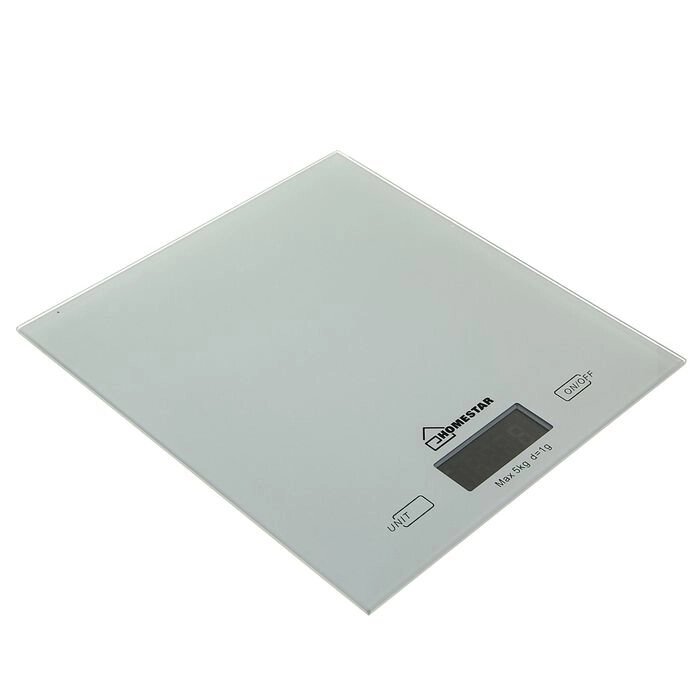 Весы кухонные HOMESTAR HS-3006, электронные, до 5 кг, серебристые от компании Интернет-гипермаркет «MOLL» - фото 1