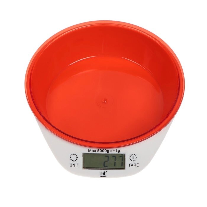 Весы кухонные Irit IR-7117, электронные, до 5 кг, красные от компании Интернет-гипермаркет «MOLL» - фото 1