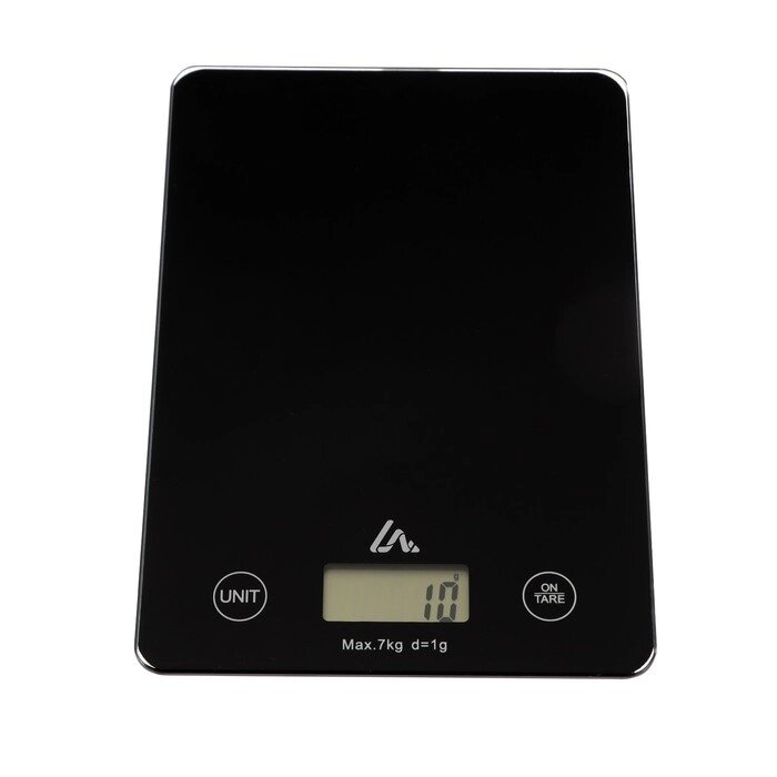 Весы кухонные LuazON LVK-702, электронные, до 7 кг, чёрные от компании Интернет-гипермаркет «MOLL» - фото 1