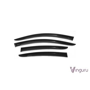 Ветровики Vinguru Opel Insignia хэтчбек, 5d 2008-2015 хэтчбек накладные скотч 4 шт, акрил,