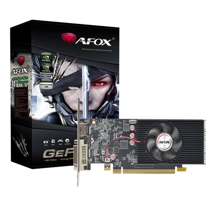 Видеокарта Afox GT1030, 2Гб, 64bit, GDDR5, DVI, HDMI, HDCP от компании Интернет-гипермаркет «MOLL» - фото 1