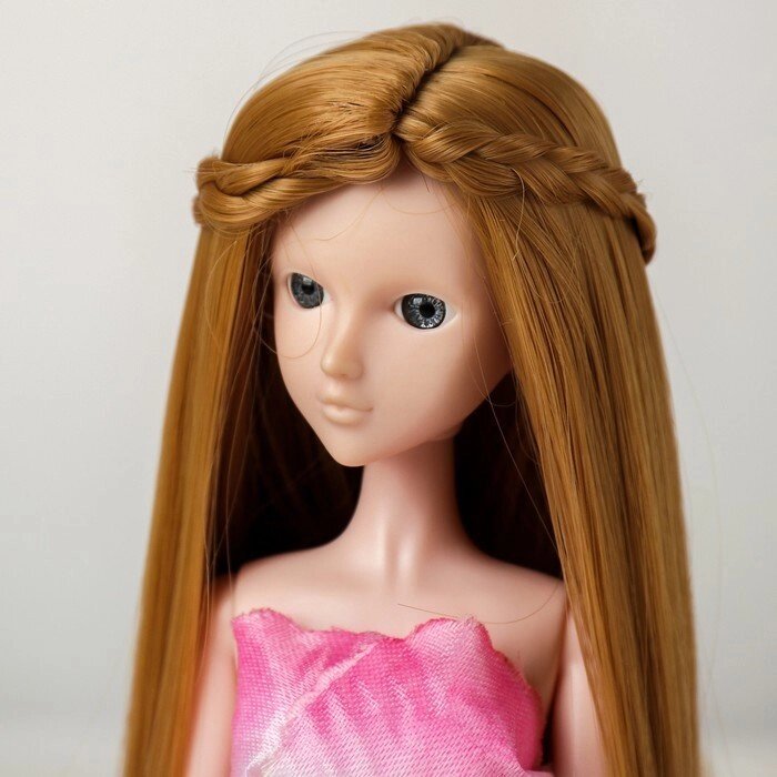 Волосы для кукол "Прямые с косичками" размер маленький, цвет 27 от компании Интернет-гипермаркет «MOLL» - фото 1