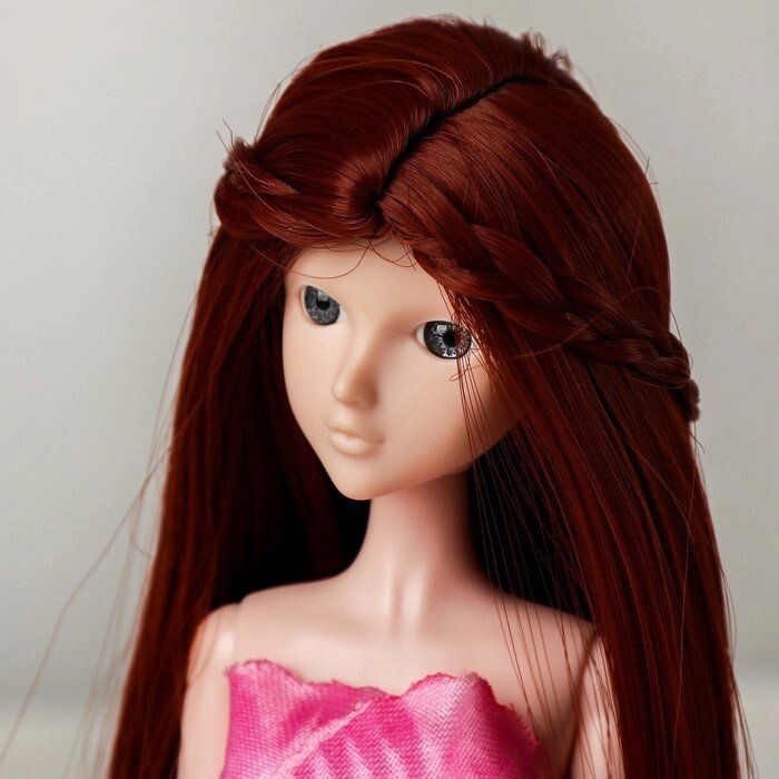 Волосы для кукол "Прямые с косичками" размер маленький, цвет 350 от компании Интернет-гипермаркет «MOLL» - фото 1