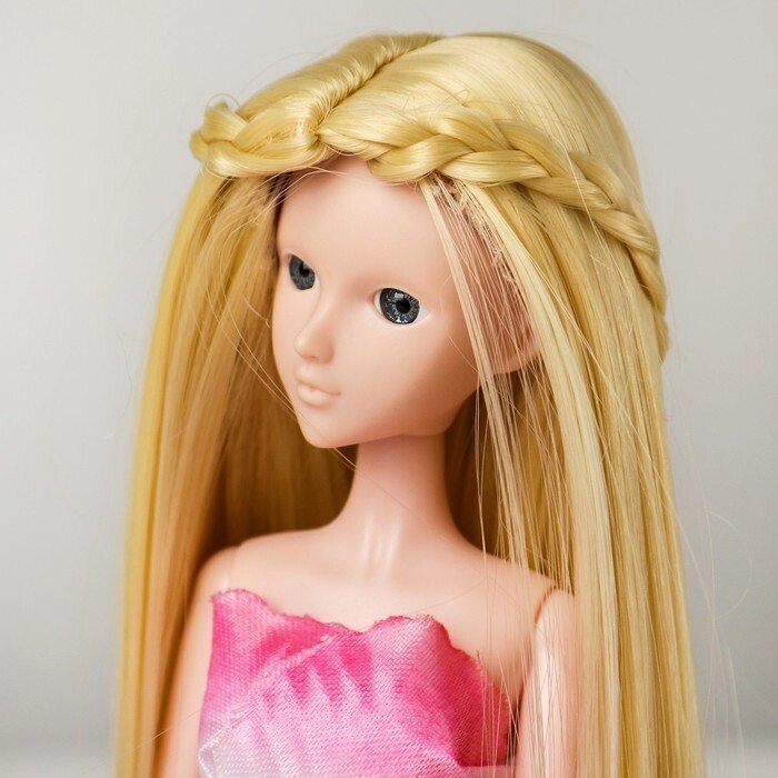 Волосы для кукол "Прямые с косичками" размер маленький, цвет 613 от компании Интернет-гипермаркет «MOLL» - фото 1