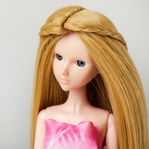 Волосы для кукол "Прямые с косичками" размер маленький, цвет 86