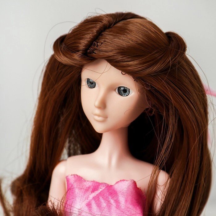Волосы для кукол "Волнистые с хвостиком" размер маленький, цвет 12В от компании Интернет-гипермаркет «MOLL» - фото 1