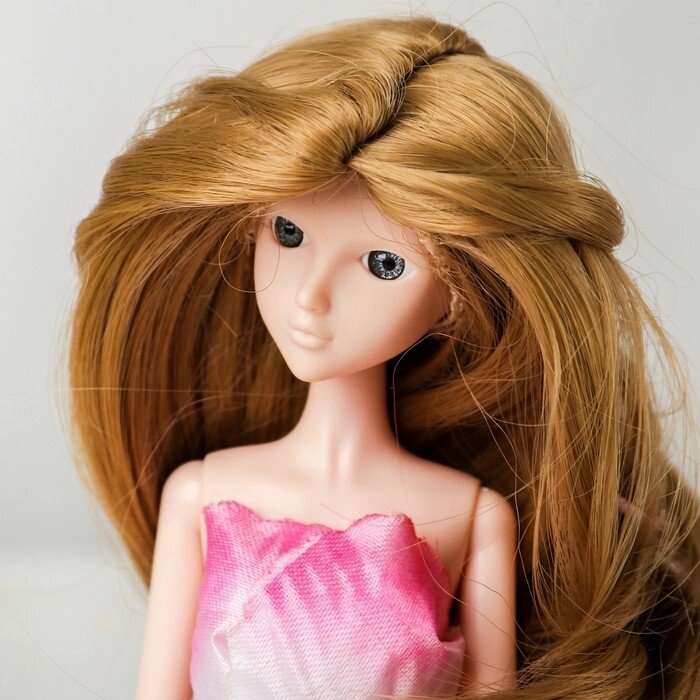 Волосы для кукол "Волнистые с хвостиком" размер маленький, цвет 24 от компании Интернет-гипермаркет «MOLL» - фото 1