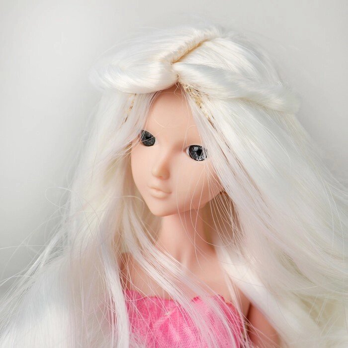 Волосы для кукол "Волнистые с хвостиком" размер маленький, цвет 60 от компании Интернет-гипермаркет «MOLL» - фото 1