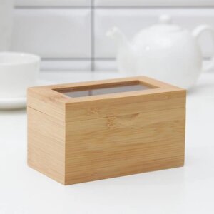 Ящик для чая, 2 секции, 14188 см, бамбук