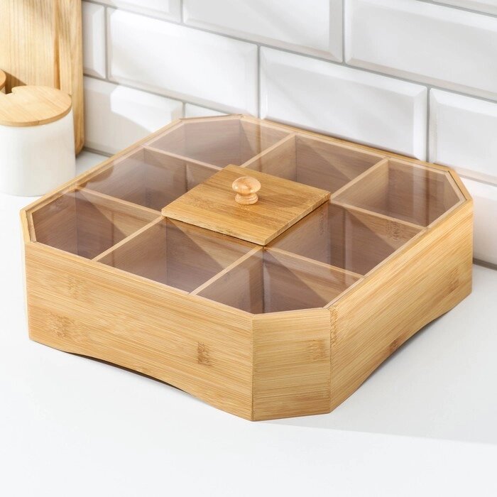 Ящик для чая и кухонных принадлежностей, 303010 см, бамбук от компании Интернет-гипермаркет «MOLL» - фото 1