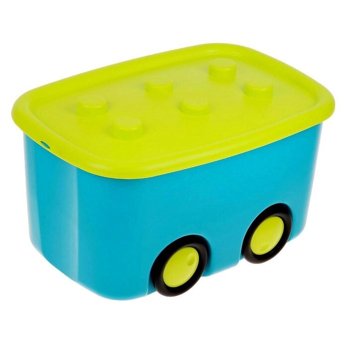 Ящик для игрушек "Моби", цвет бирюзовый, объём 44 литра от компании Интернет-гипермаркет «MOLL» - фото 1