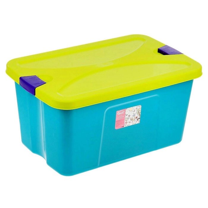 Ящик для игрушек "Секрет", цвет бирюзовый от компании Интернет-гипермаркет «MOLL» - фото 1