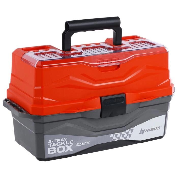 Ящик для снастей Tackle Box NISUS трёхполочный, цвет оранжевый от компании Интернет-гипермаркет «MOLL» - фото 1