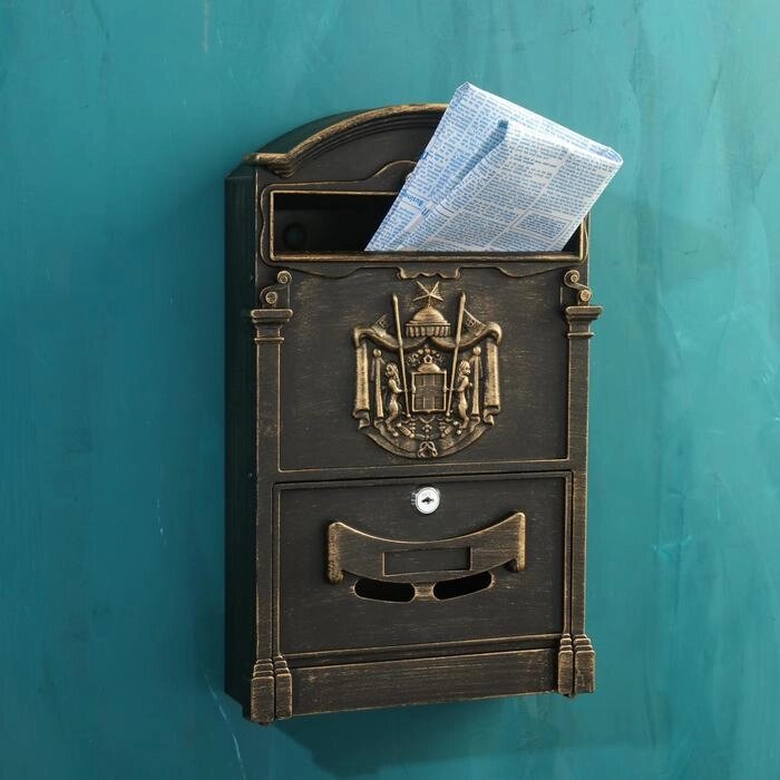 Ящик почтовый №4010В, старая бронза от компании Интернет-гипермаркет «MOLL» - фото 1