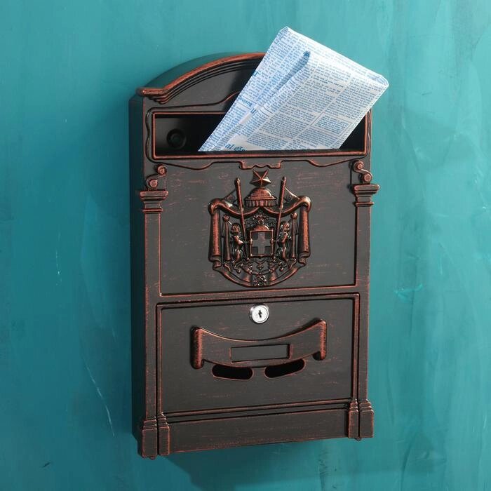 Ящик почтовый №4010В, старая медь от компании Интернет-гипермаркет «MOLL» - фото 1