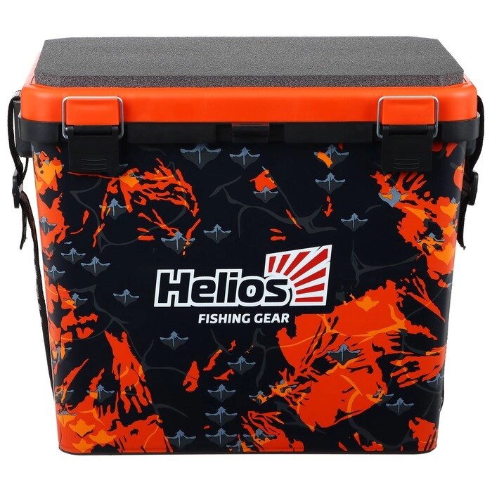 Ящик рыболовный зимний SHARK односекционный оранжевый (HS-IB-19-SHO-1) Helios от компании Интернет-гипермаркет «MOLL» - фото 1