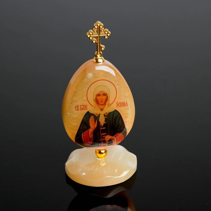 Яйцо "Ксения Петербургская", на подставке, 511 см, селенит от компании Интернет-гипермаркет «MOLL» - фото 1