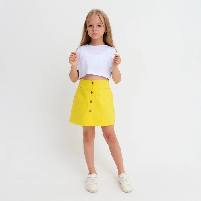Юбка детская KAFTAN, размер 30 (98-104 см), цвет жёлтый от компании Интернет-гипермаркет «MOLL» - фото 1