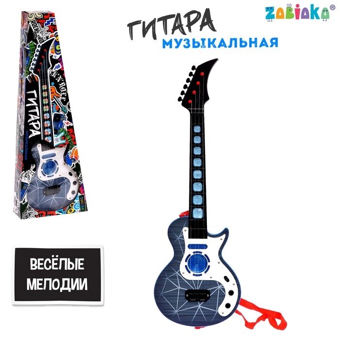 ZABIAKA Гитара музыкальная, световые и звуковые эффекты SL-06015 от компании Интернет-гипермаркет «MOLL» - фото 1