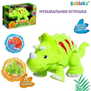 ZABIAKA Музыкальная игрушка "Веселый Динозавр" свет, звук, МИКС SL-04434