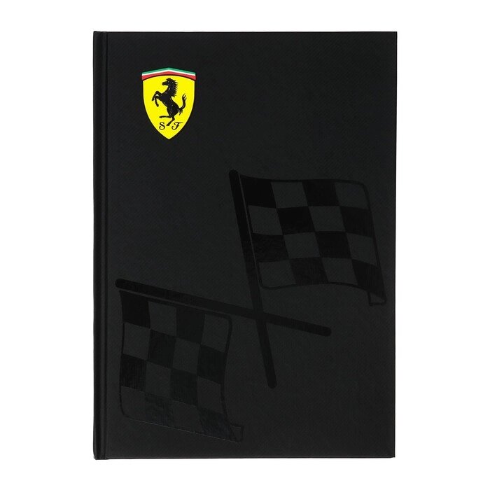 Записная книжка А5 128 листов в клетку Ferrari, твёрдая обложка, матовая ламинация, выборочный УФ-лак, блок офсет 65 от компании Интернет-гипермаркет «MOLL» - фото 1