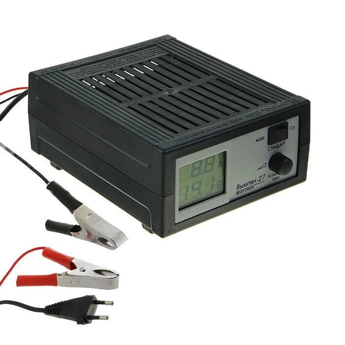 Зарядное устройство АКБ "Вымпел-27", 0.6-7 А, 12 В, для гелевых, кислотных и AGM АКБ от компании Интернет-гипермаркет «MOLL» - фото 1