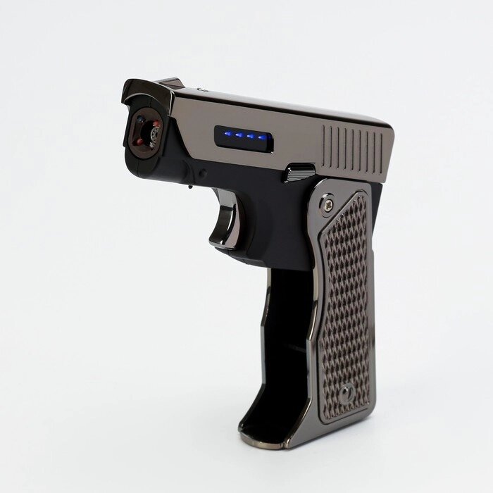 Зажигалка электронная "Пистолет", дуговая, индикатор заряда, USB, 8.3 х 4.1 х 1.8 см от компании Интернет-гипермаркет «MOLL» - фото 1